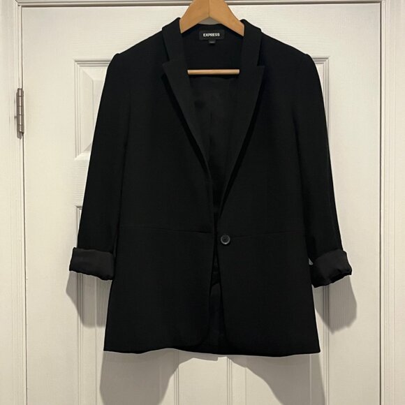 Express Black Tailored Blazer, Size 6 - Picture 3 of 6